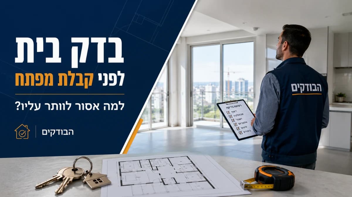 בדק בית לפני קבלת מפתח — בדיקת דירה חדשה מקבלן