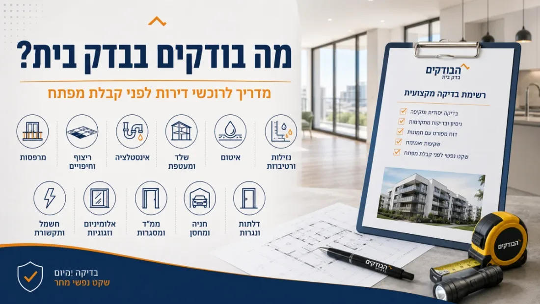 מה בודקים בבדק בית — כל המערכות והליקויים