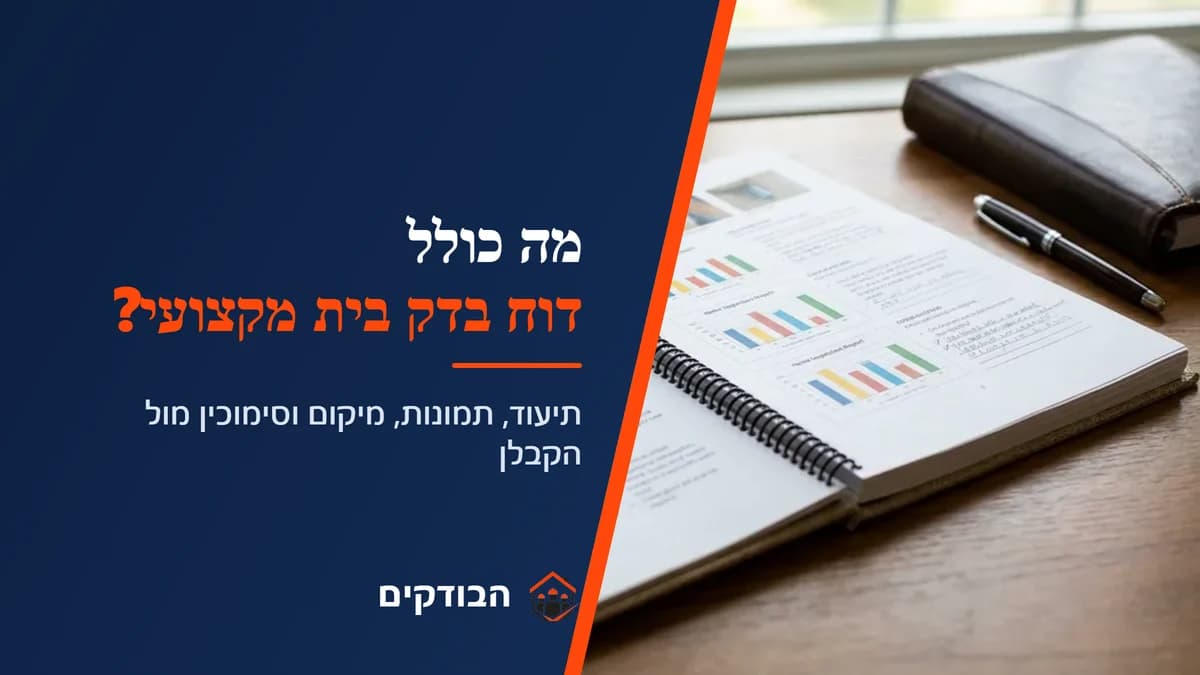 מה כולל דוח בדק בית מקצועי