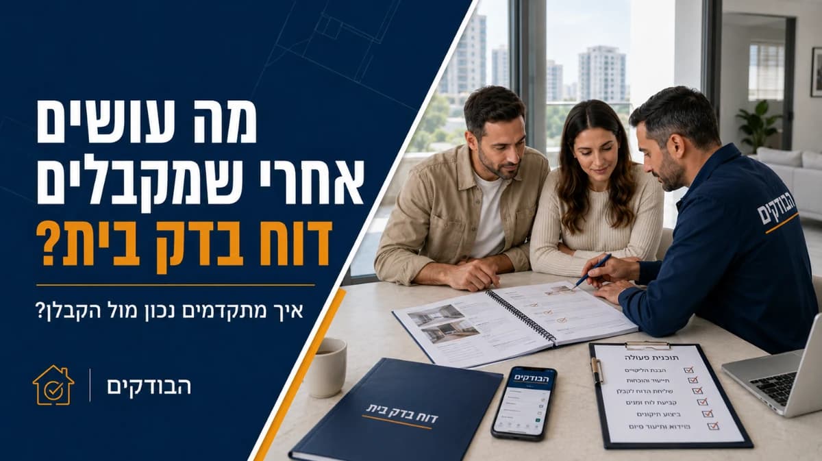 מה עושים אחרי שמקבלים דוח בדק בית